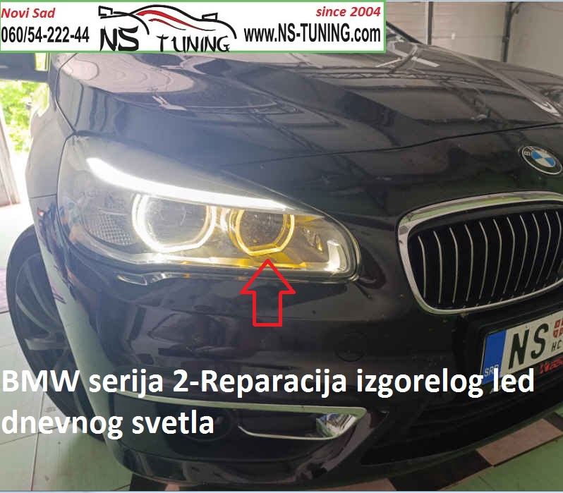 bmw serija2 2014 2015 pozuteo led reparacija servis farova novi sad ns tuning